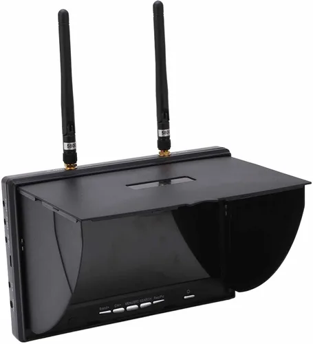 Vista 2 de Oumefar 5.8 GHz 40 canales Monitor de 7 pulgadas LCD Receptor Monitor RC Monitor FPV Gafas FPV Cámara Vídeo Drone Accesorios Piezas para FPV Drone