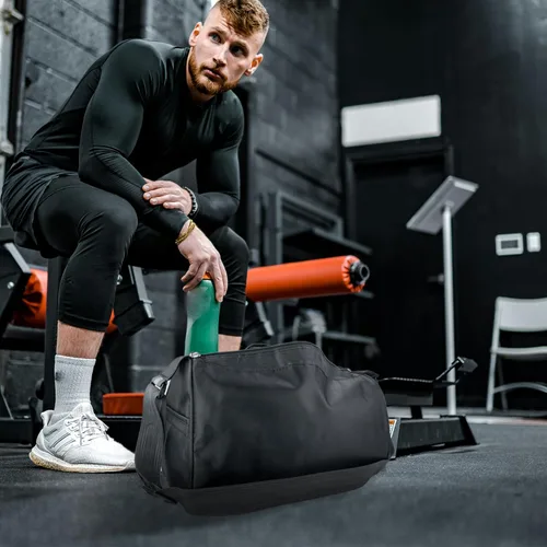 Vista 6 de C&F BOGMOST Pequeña bolsa de viaje plegable impermeable para gimnasio, playa, natación, bolsa de lona para hombres y mujeres, bolsa