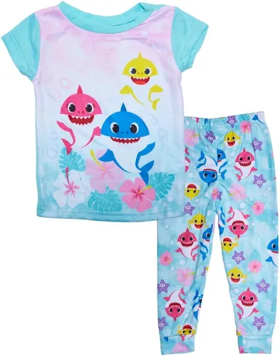 Vista 9 de Nickelodeon Conjunto de pijama de tiburón bebé, ropa de dormir de 2 piezas para niños pequeños y niños pequeños, 2T - 4T, Multi