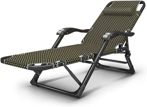 Vista 6 de Patio Lounge Chairs Reclining Chair, Foldable and Easy to Carry 180° Flat Recliner, Massage Armrest, Multi-Angle Adjustment, Four Seasons Universal