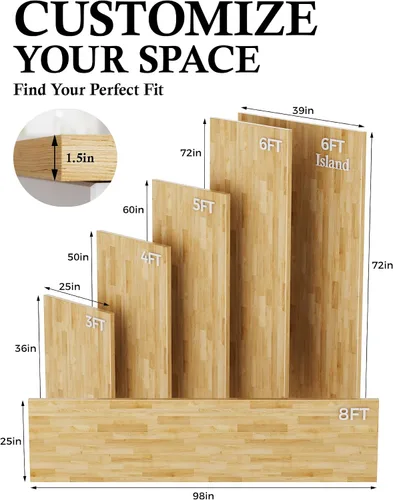 Vista 2 de [Usado] Bloque de carnicero de madera maciza de abedul de 12 x 7.5 pulgadas, tabla de cortar para cocina, isla de carrito, sala, comedor, oficina