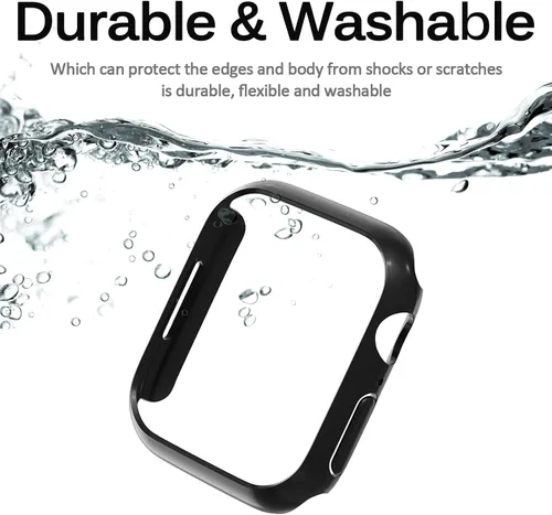 Vista 4 de Miimall Funda compatible con Apple Watch de 1.614 pulgadas para mujeres y hombres, de PC, ligera, a prueba de golpes, para Apple Watch de 1.614 Negro