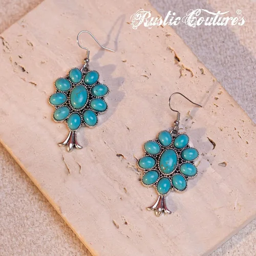 Vista 7 de Rustic Couture's Western - Juego de joyas para mujer, estilo vaquera, vintage, collar y aretes