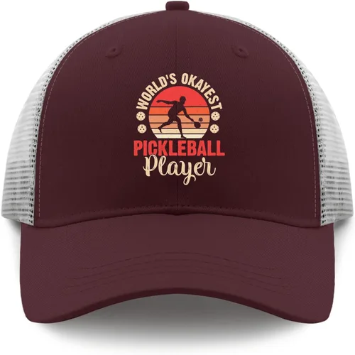 Vista 8 de devor Caps World's Okayest Pickleball Player Dad Hat for Men Graphic Caps Adjustable