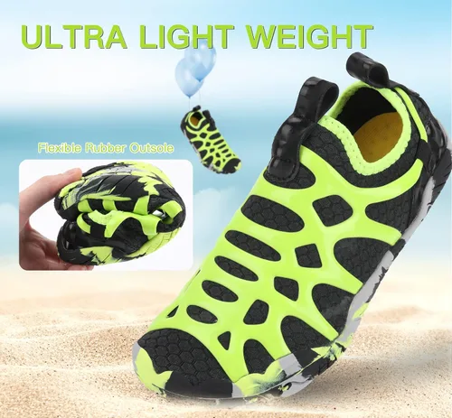 Vista 2 de SIPUHK Zapatos de agua para hombre y mujer, de secado rápido, sin cordones, para natación, surf, buceo, playa, piscina, deportes acuáticos, caminar
