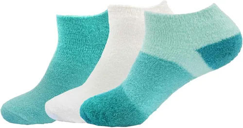 Vista 7 de BambooMN Calcetines de spa de nailon mullidos con infusión de aloe para mujer, color morado lavanda, 3 pares