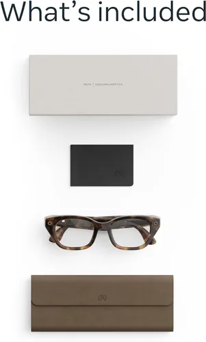 Vista 9 de Meta Glasses, Capri AI Glasses Espresso Tortoise / Transparente