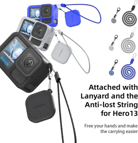 Vista 2 de Funda protectora de silicona, protector de pantalla y lente para GoPro Hero 13 (negro)