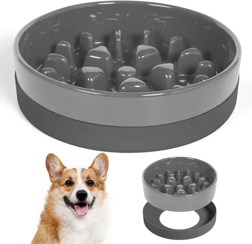 Vista 12 de Sted Cuencos de cerámica para perros con base de silicona Negro