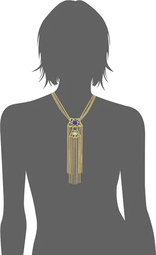 Vista 2 de Ben-Amun joyería bohemia Fringe Collar con sodalita piedras, 17