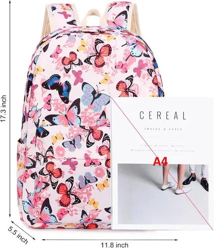Vista 2 de Joyfulife Mochilas para niñas, mochilas para niños, mochilas para adolescentes, mochila para estudiantes escolares con lonchera, bolsas para lápices