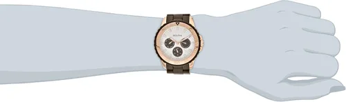 Vista 2 de Bulova 98N103 - Reloj de pulsera de acero inoxidable para mujer color marrón
