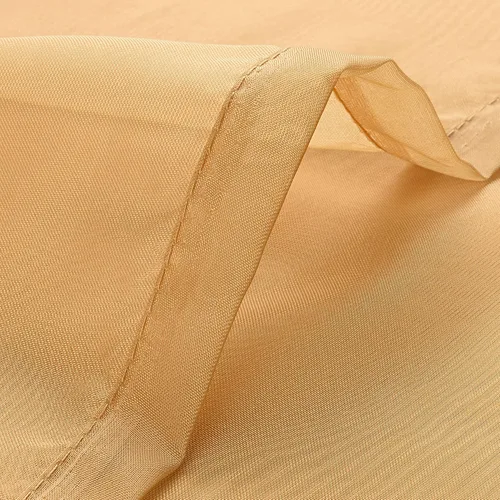 Vista 4 de Ruthy's Textile Juego de 2 paneles de cortina de gasa transparente dorada con bolsillo para barra, para dormitorio y sala de estar, 54 x 84