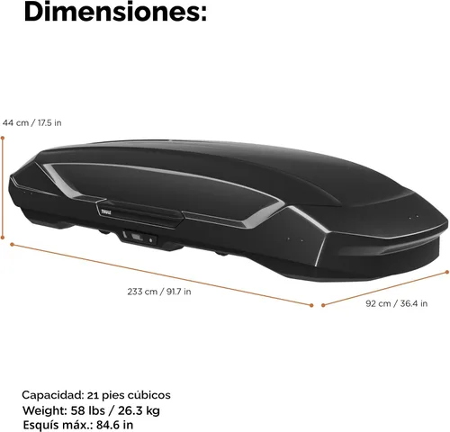 Vista 7 de Thule Caja de techo Motion 3 Negro