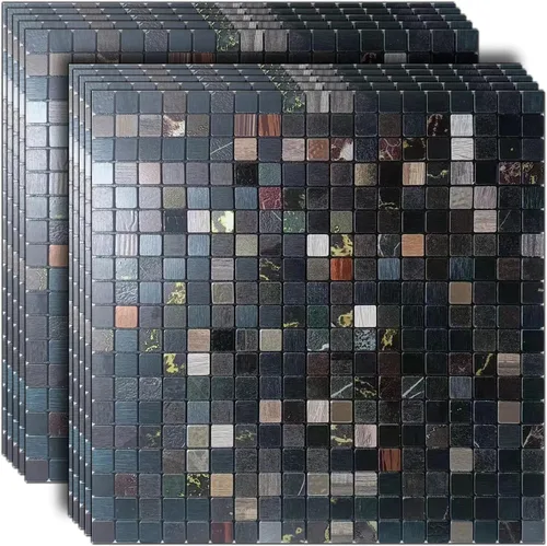 Vista 9 de 10 hojas de azulejos para salpicaduras de cocina, azulejos autoadhesivos, para pegar en tocadores de baño, decoración de chimenea, mesa