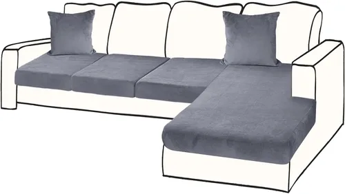 Vista 45 de BT.WA Funda de Cojín de Sofá de Terciopelo 1 Pieza Funda de Cojín de Asiento Elástica Funda de Sillón Fundas Separadas de Sofá Seccional Protector