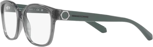 Vista 3 de AX ARMANI EXCHANGE Marcos rectangulares para gafas Ax3098 para mujer, Lente verde y transparente brillante