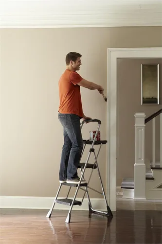 Vista 4 de Cosco Three Step Max Steel Work Platform & Scotch Cinta de pintor original multisuperficie, 94 pulgadas x 60 yardas (180 yardas en total), 2090, 3