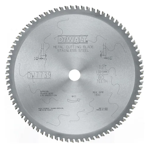 Vista 2 de DEWALT Hoja de sierra circular, 5 1/2 pulgadas, 30 dientes, corte de metal de acero inoxidable (DWA7771)