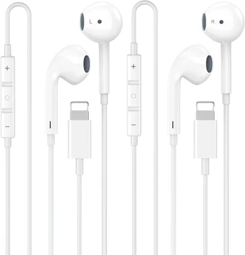 Vista 9 de [Certificado MFi de Apple] Auriculares USB C para iPhone 17 16, paquete de 2 auriculares con cable USB C con control remoto integrado para controlar