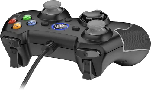 Vista 8 de EasySMX Controlador de juegos con cable, mando de juegos de PC con doble vibración Turbo y botones de disparo para WindowsSteamAndroidPS3TV Box