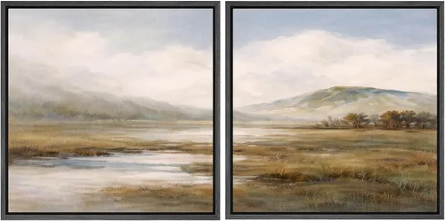 Vista 10 de SIGNFORD Impresión en Lienzo Enmarcado Arte de Pared Art Nouveau Lago de Cisnes Elegantes Ilustraciones de Aves Acuáticas Moderno Boho Naturaleza