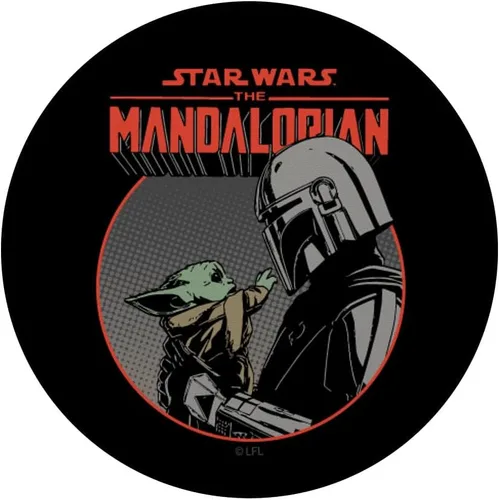 Vista 3 de Star Wars The Mandalorian Mando and the Child Retro PopSockets PopGrip: agarre intercambiable para teléfonos y tabletas