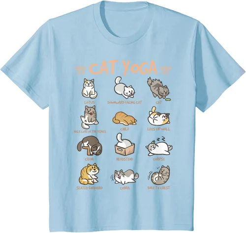 Vista 14 de Cat Yoga Poses Cats Practicing Mindfulness Meditación Kitten - Camiseta, Negro, S