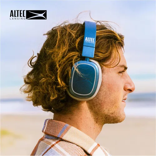 Vista 5 de Altec Lansing Nanophones ANC 2.0, auriculares inalámbricos Bluetooth con cancelación de ruido, batería de 30 horas, diseño plegable, carga USB-C
