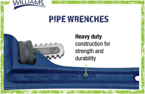 Vista 3 de Williams Llave de tubo de aluminio 13500, 8 pulgadas