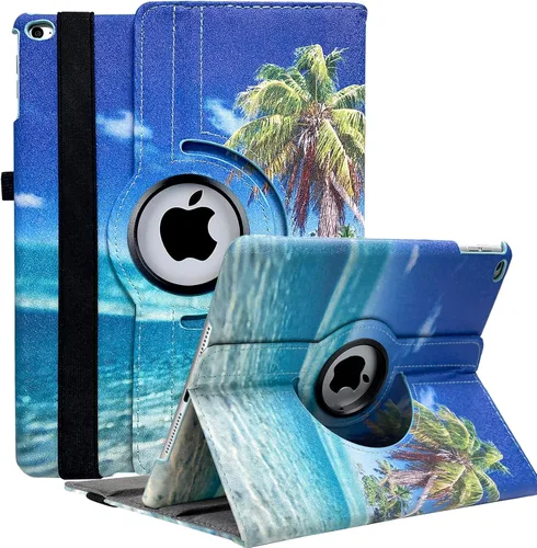 Vista 24 de Funda giratoria para iPad de 9.7 pulgadas 2018 2017 / Funda para iPad Air 2 - Funda protectora con soporte giratorio de 360 grados y función