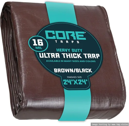 Vista 181 de Core Tarps - Lona resistente de 16 mm. / .62 pulgadas, impermeable, resistente a los rayos ultravioleta, a prueba de rasgaduras y roturas, lona