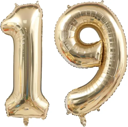 Vista 32 de Globo dorado claro con el número 0 de aluminio de 40 pulgadas, color oro champán, globo de helio 0 Mylar Oro claro 0