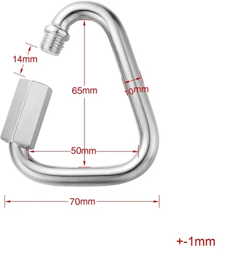 Vista 2 de Mosquetón de bloqueo triangular Delta Quick Link 3/8" M10 10MM 2pcs