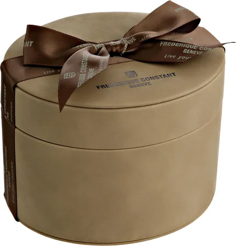Vista 3 de Frederique Constant fc220m4sd32Slim Line de la mujer reloj de acero inoxidable con banda de seda café
