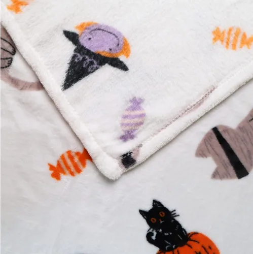 Vista 4 de Gogreen - Manta de forro polar de Halloween tamaño individual, manta acogedora de microfibra - 300GSM ultra suave, manta estampada de microfibra