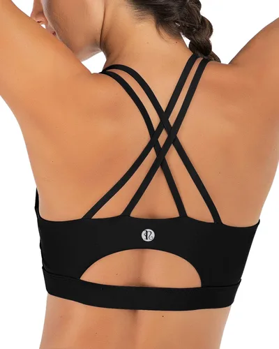 Vista 106 de Brasieres deportivos para mujer, con relleno, tipo camiseta sin mangas, sexis, con espalda cruzada, de alto impacto, largos, ideales para practicar