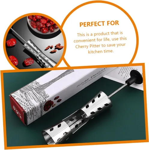 Vista 9 de LIFKOME Cherry Pitter Cherry Core Cherry Depitter Cherry Fruit Pitter Herramienta Corer y Pitter Red Date Pitter Vegetal Tool Plantador Deseeded