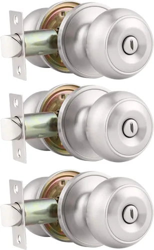 Vista 36 de Probrico 609-ORB-BK - Perilla para puerta de baño, interior, sin llave, color bronce aceitado. Bronce frotado con aceite