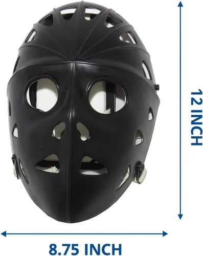 Vista 3 de Mylec Adult Street Hockey Goalie Mask - High-Impact - Ventilation Holes + Adjustable Straps - Street Hockey Only,Halloween Mask
