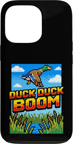 Vista 10 de Funny Duck Hunting Pixel Art Retro Gamer 8-Bit Arcade Boom Caso para iPhone 16