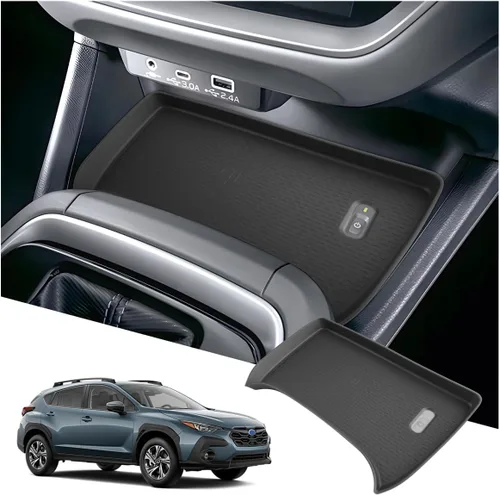 Vista 13 de SXCY 2 unidades para Subaru Crosstrek/Impreza 2024-2026 Organizador de consola central [bandeja para reposabrazos + bandeja de consola frontal]