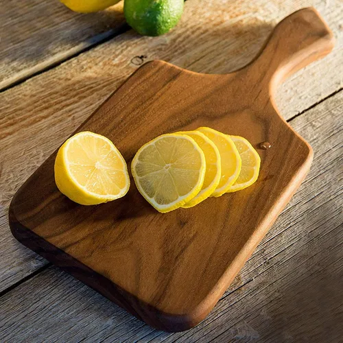 Vista 7 de Brazos Home Tabla de cortar de madera de nogal oscuro para cocina, sazonada, tabla de cortar, tabla de queso de madera, bandeja de charcutería