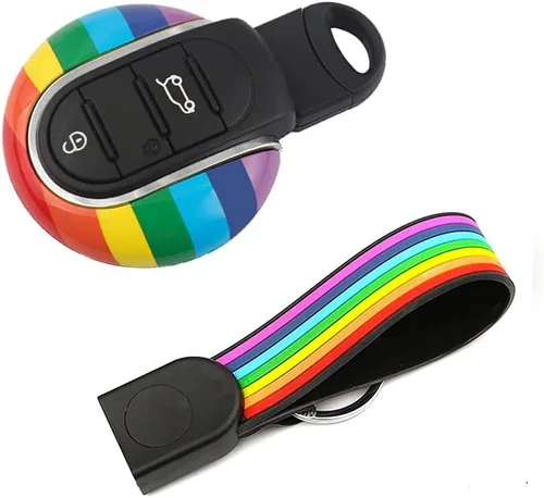 Vista 10 de Union Jack Design - Carcasa para llave a distancia para Mini Cooper KeyCase F54 F55 F56 F60 2014-2023 cuadriculado