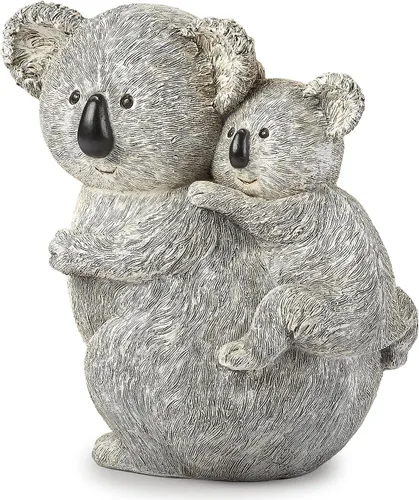 Vista 3 de Roman Giftware Inc., colección Pudgy Pals, estatua de koala y bebé, 8.5 pulgadas de alto, decorativo, regalo de jardín, decoración para el hogar al