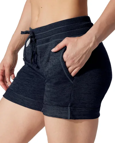 Vista 8 de 90 Degree By Reflex Shorts Suaves de Sudadera para Mujer de Cintura Alta con Cordón Ajustable para Descanso y con Bolsillos Paquete de 2 gris