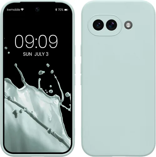 Vista 131 de kwmobile Funda compatible con Google Pixel 9 - Funda protectora delgada de TPU para teléfono - Acabado mate suave - Piedra antigua