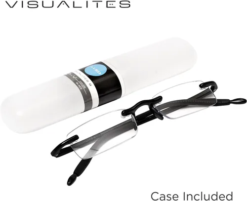 Vista 4 de Visualites Gafas de lectura rectangulares sin montura ligeras para mujeres y hombres - Modelo - VIS 8