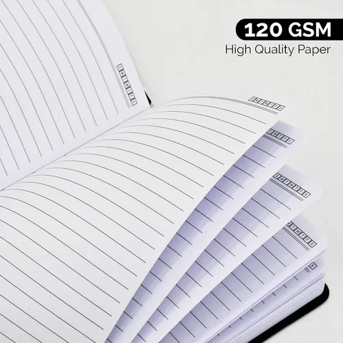 Vista 4 de Nextnoid Cuaderno rayado para hombres - Papel grueso de 120 g/m² - 160 páginas - Cuaderno de tapa dura A5 para el trabajo - Ideal para escribir