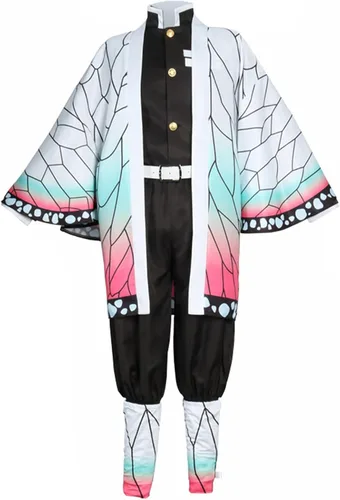 Vista 3 de Oturgor Disfraz de cosplay de anime, kimono para niños y adultos, conjunto completo unisex, decoración de fiesta de Halloween y Navidad